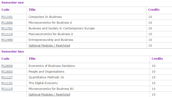 BA  Hons  International Business Economics   The University of Nottingham Ningbo China  Year 2