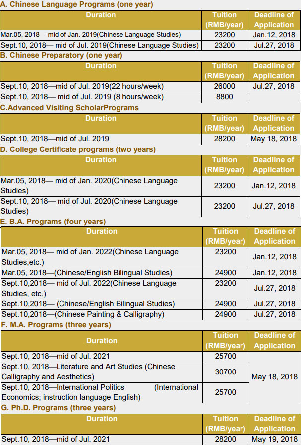 Long Term Chinese Programs at BLCU