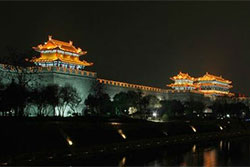 Xi'an City Wall by Night