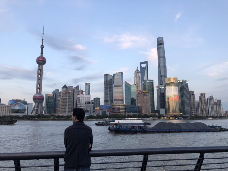 Michael, CEIBS student, at Shanghai city