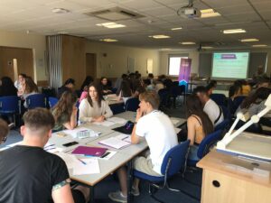 U Law students gather in a class, U Law Hong Kong